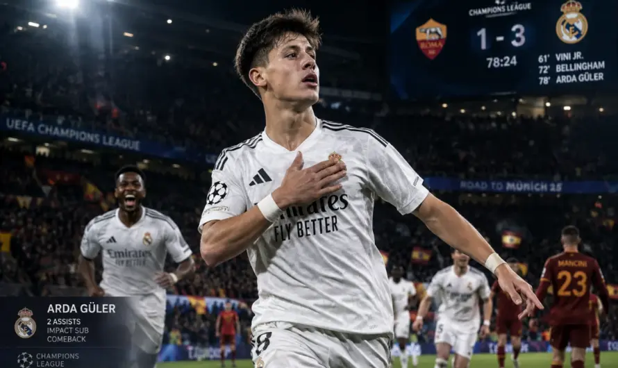 Arda Güler İtalya’da Devleşti: Real Madrid’in Roma Karşısındaki Muazzam Dönüşü